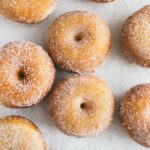 homemade mini donuts coate in sugar