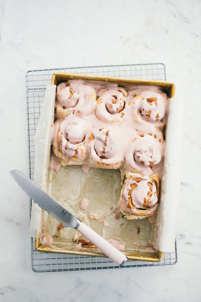 Strawberry Poppyseed Swirl Buns