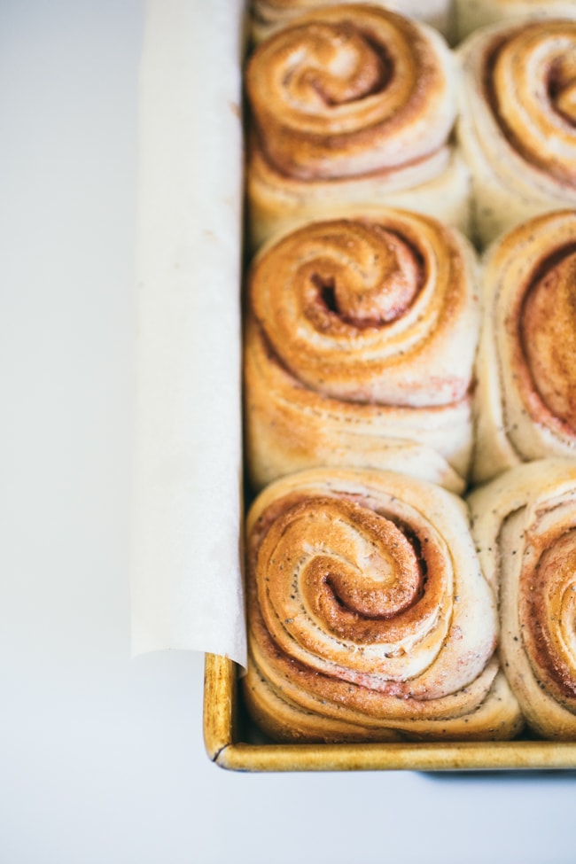 Strawberry Poppyseed Swirl Buns