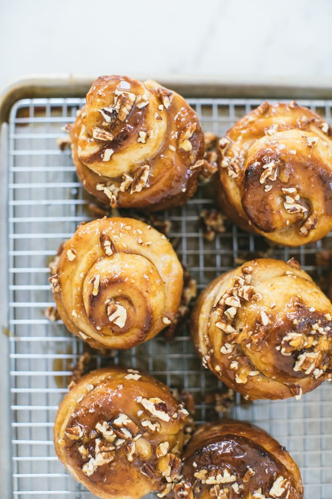 peach caramel rolls