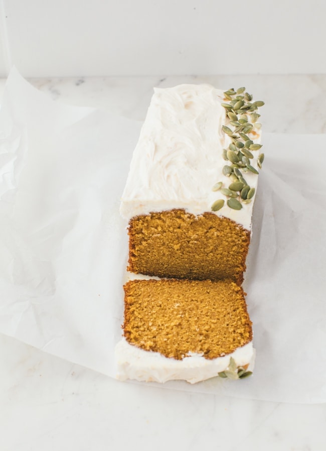 Pumpkin Spice Bread with Cream Cheese Icing | Sarah Kieffer | The Vanilla Bean Blog