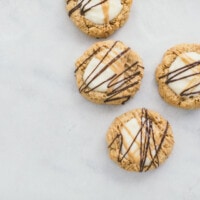 Cheesecake Cookies on parchment paper