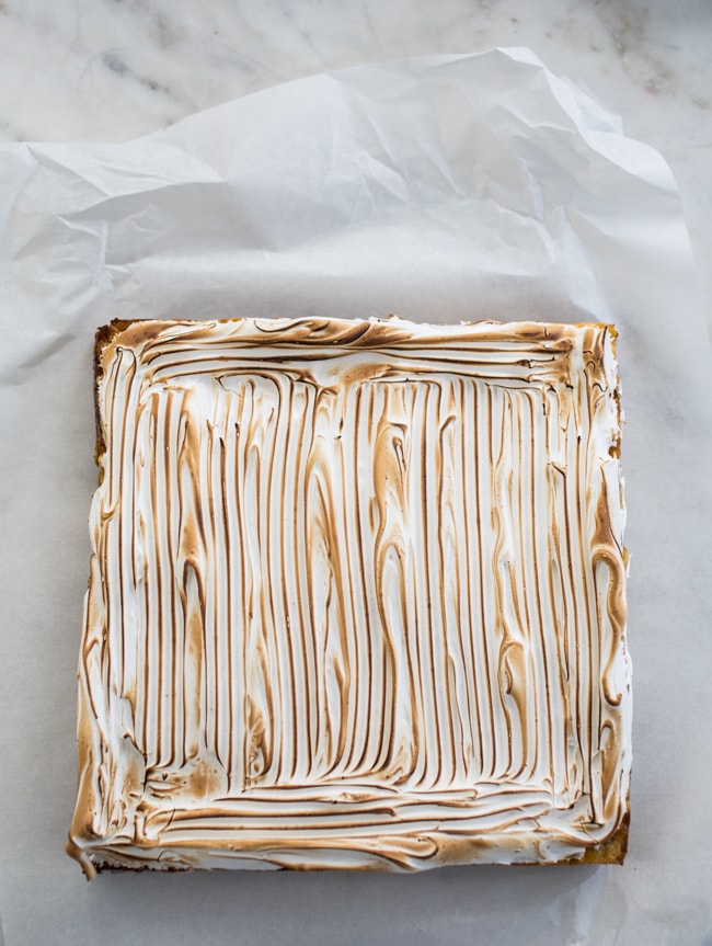 whole meyer lemon meringue bars