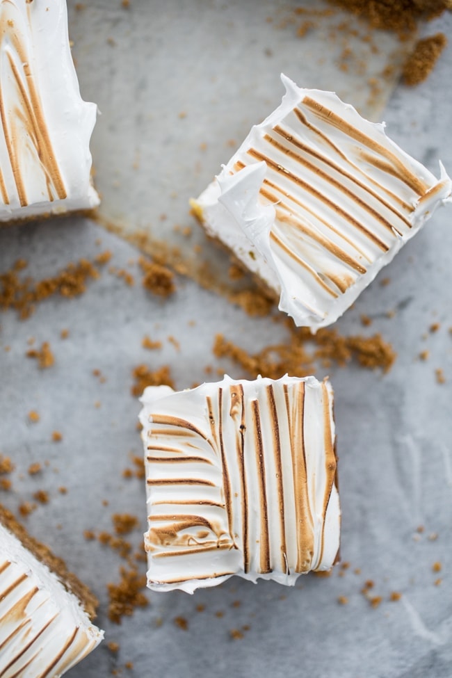 whole meyer lemon meringue bars