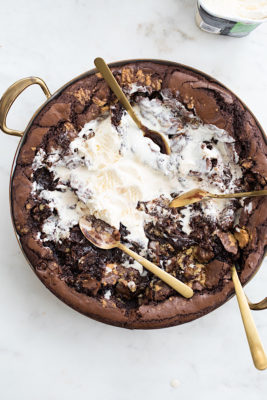 Brownie Butter Chocolate Cookie Brownie Skillet