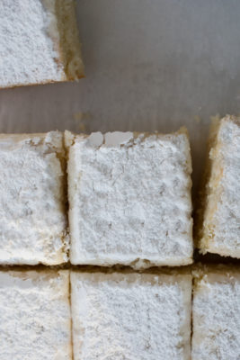 Powdered Sugar Donut Cake