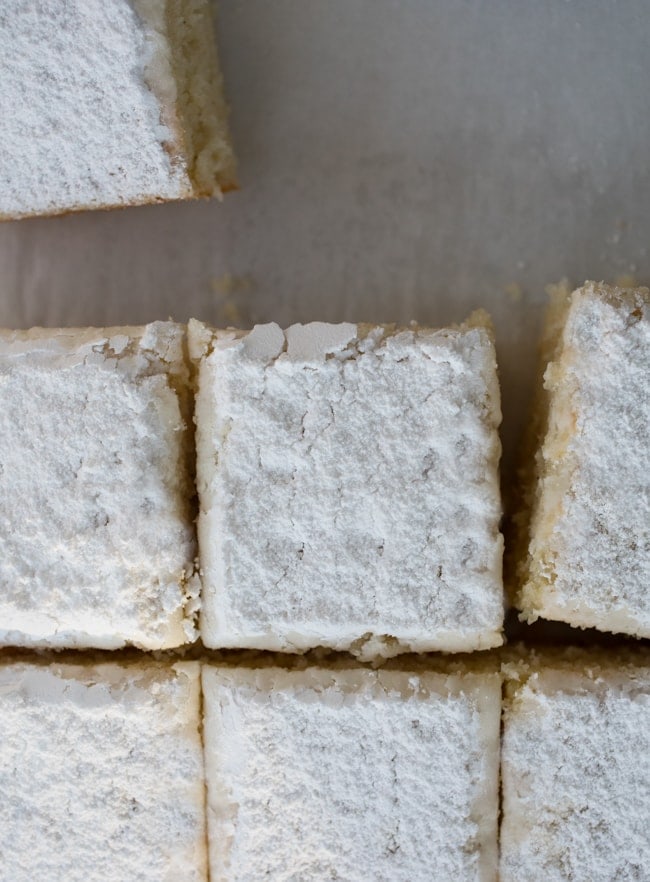 Powdered Sugar Donut Cake