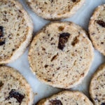 Fig + Orange Sables on parchment paper