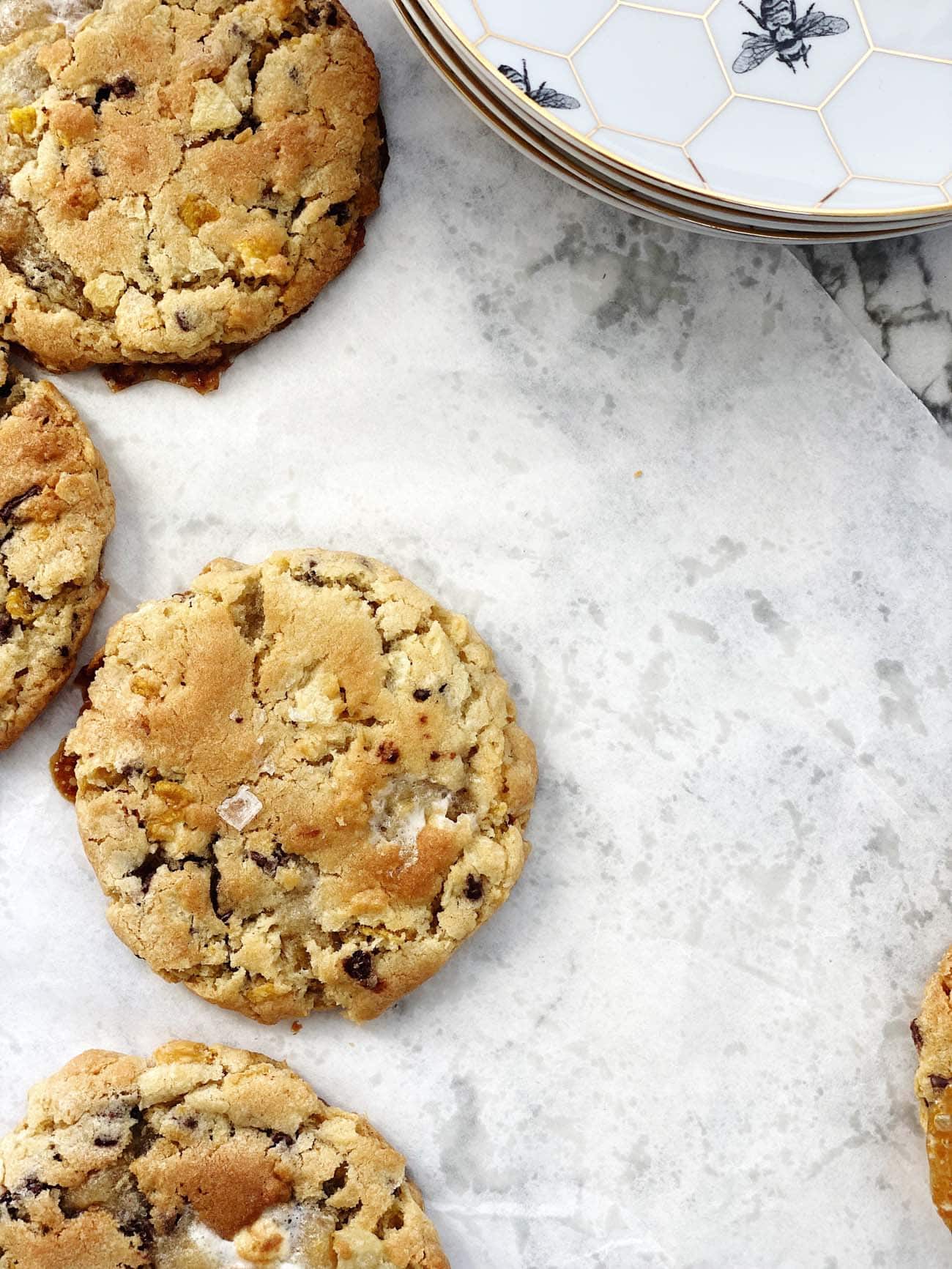 seven layer bar cookies on parchment paper