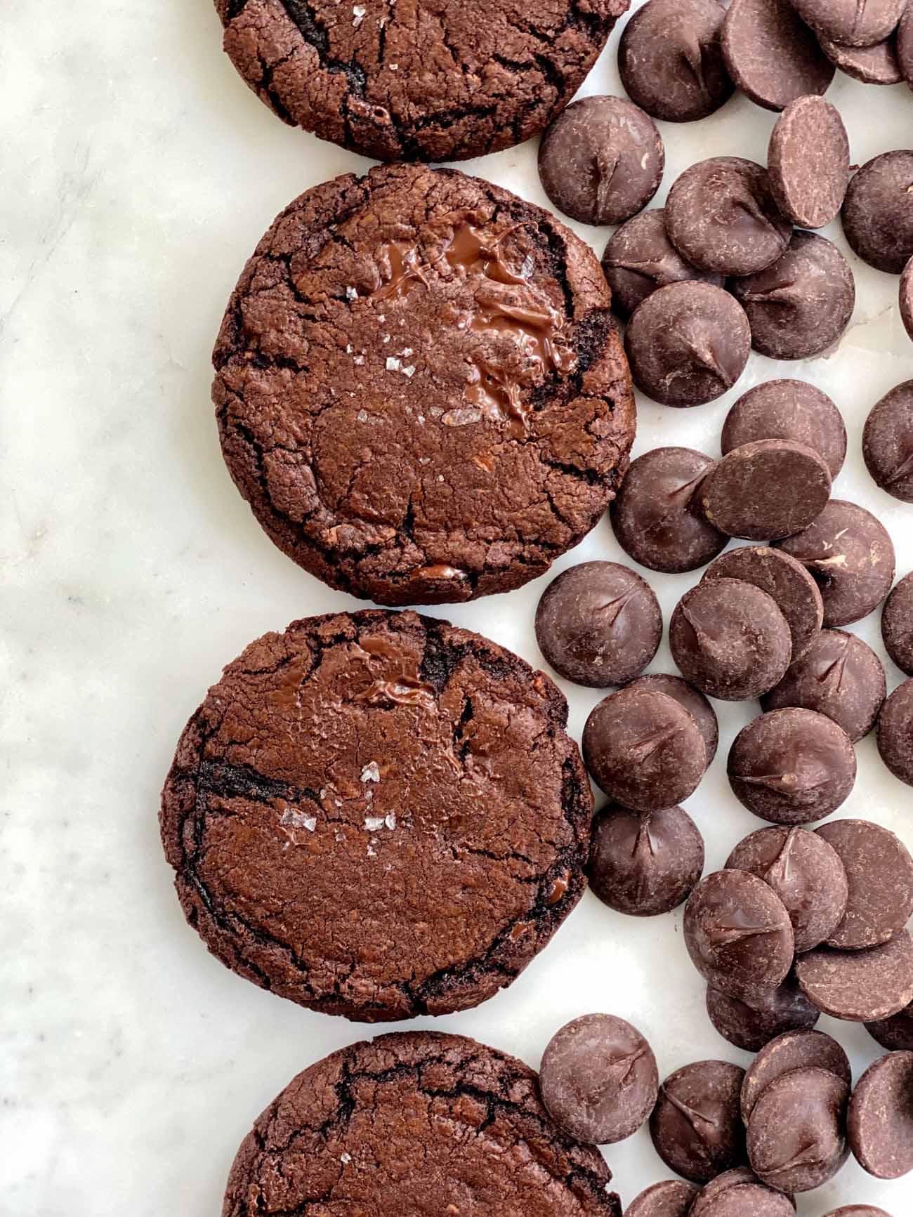 chocolate cookies with chocolate wafers