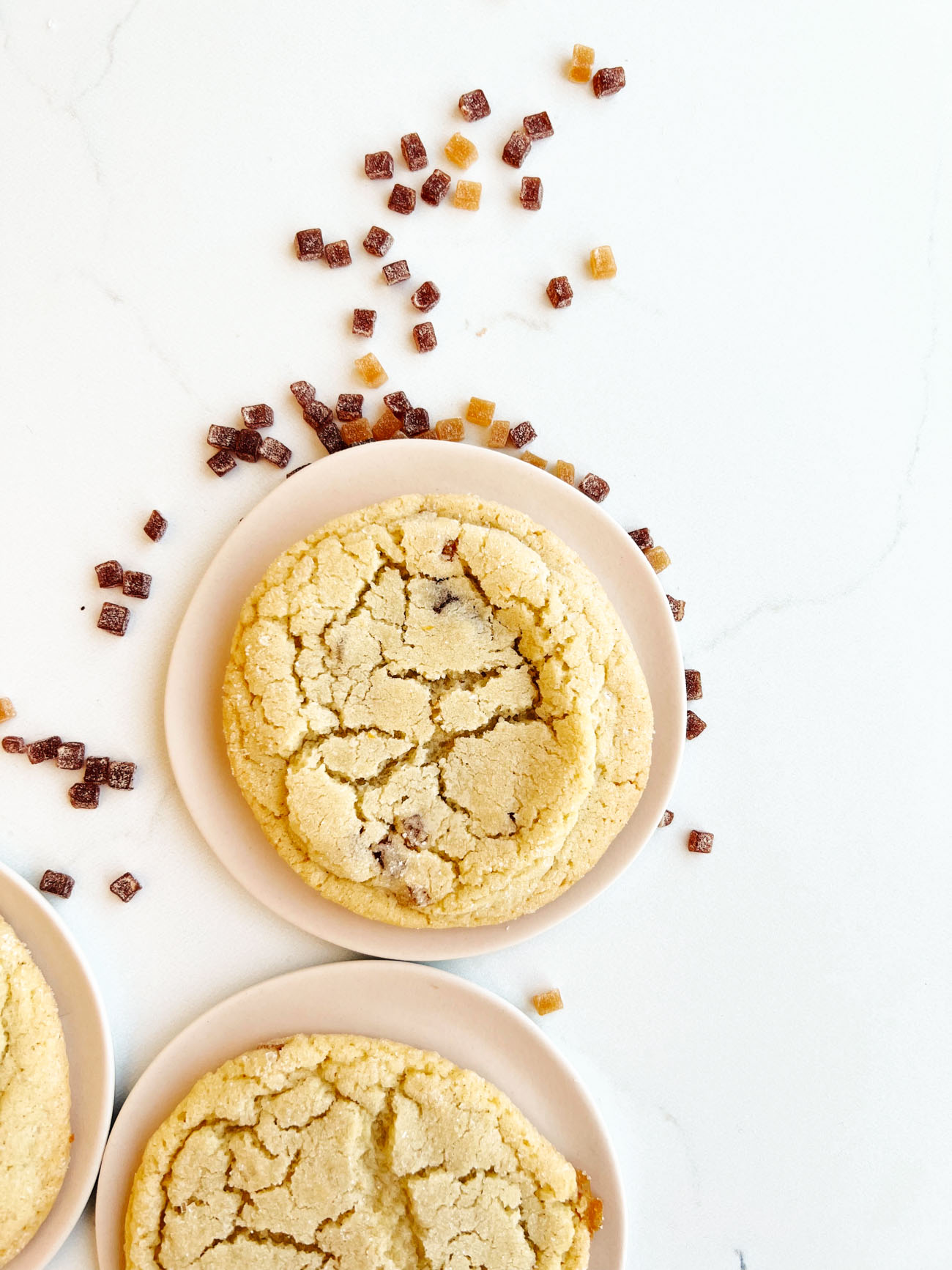 panettone sugar cookies on plates