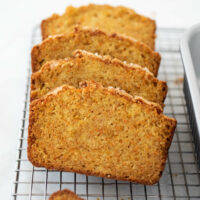 carrot bread on wire cooling rack