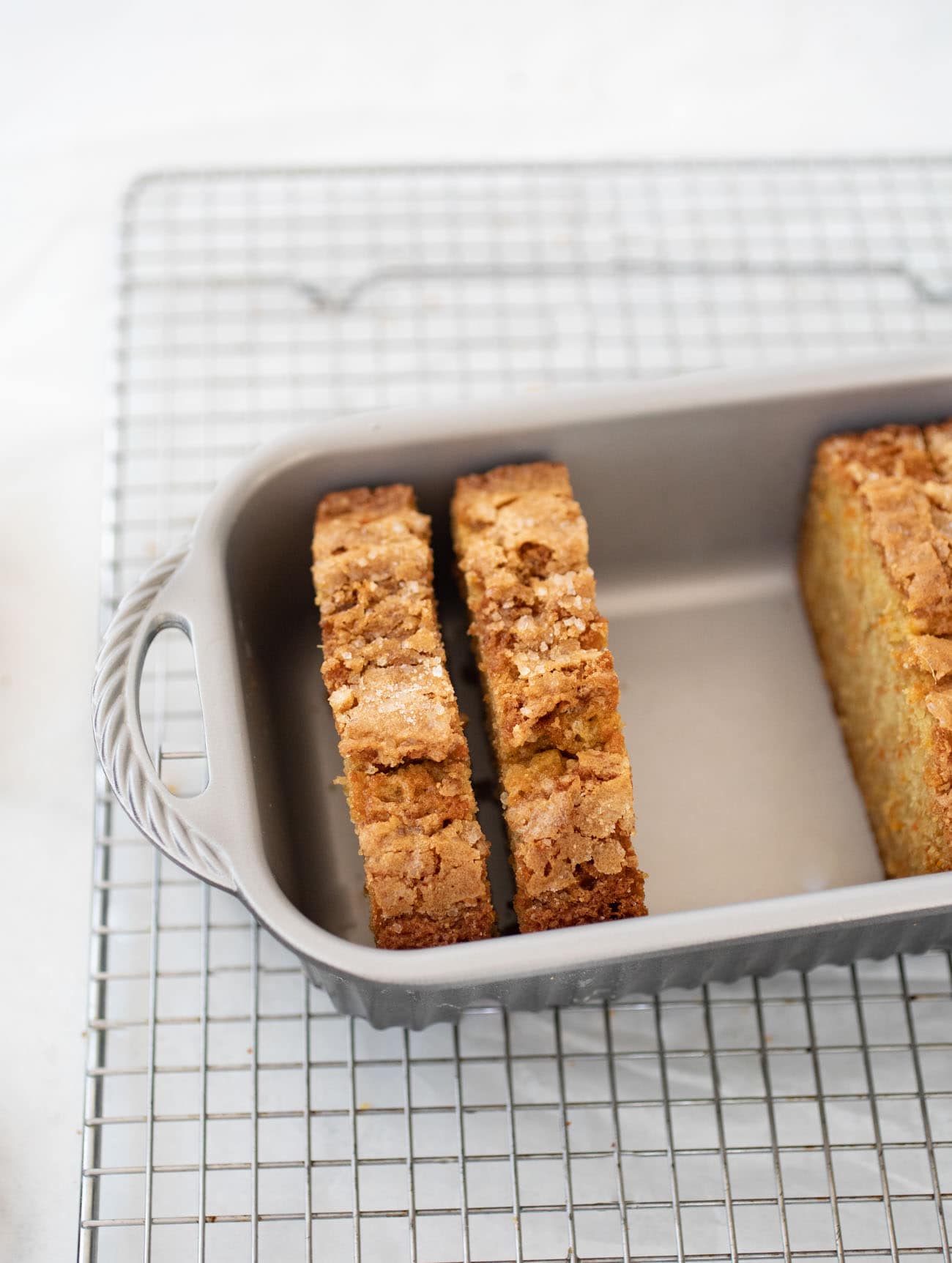 orange ginger carrot bread in a pan