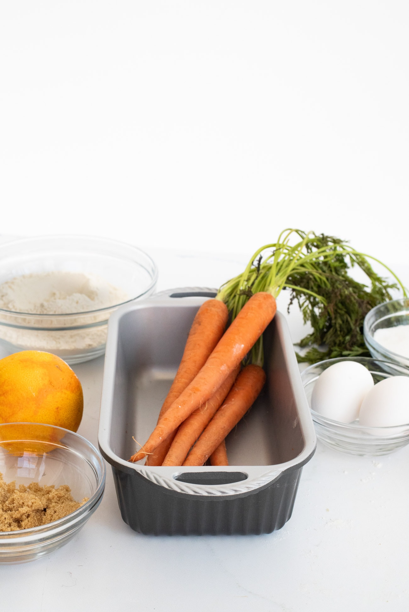 baking ingredients for carrot bread