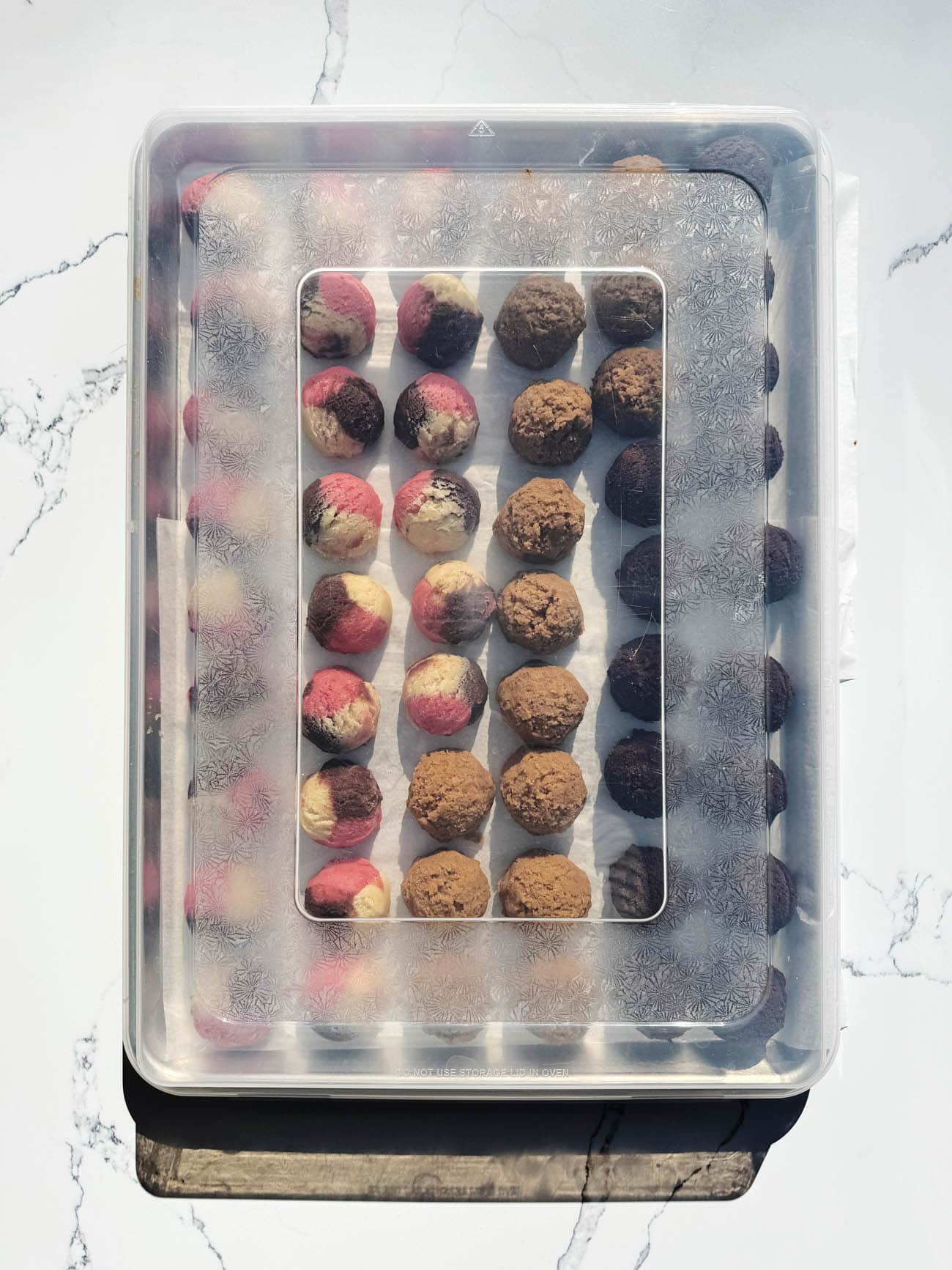 cookie dough in freezer