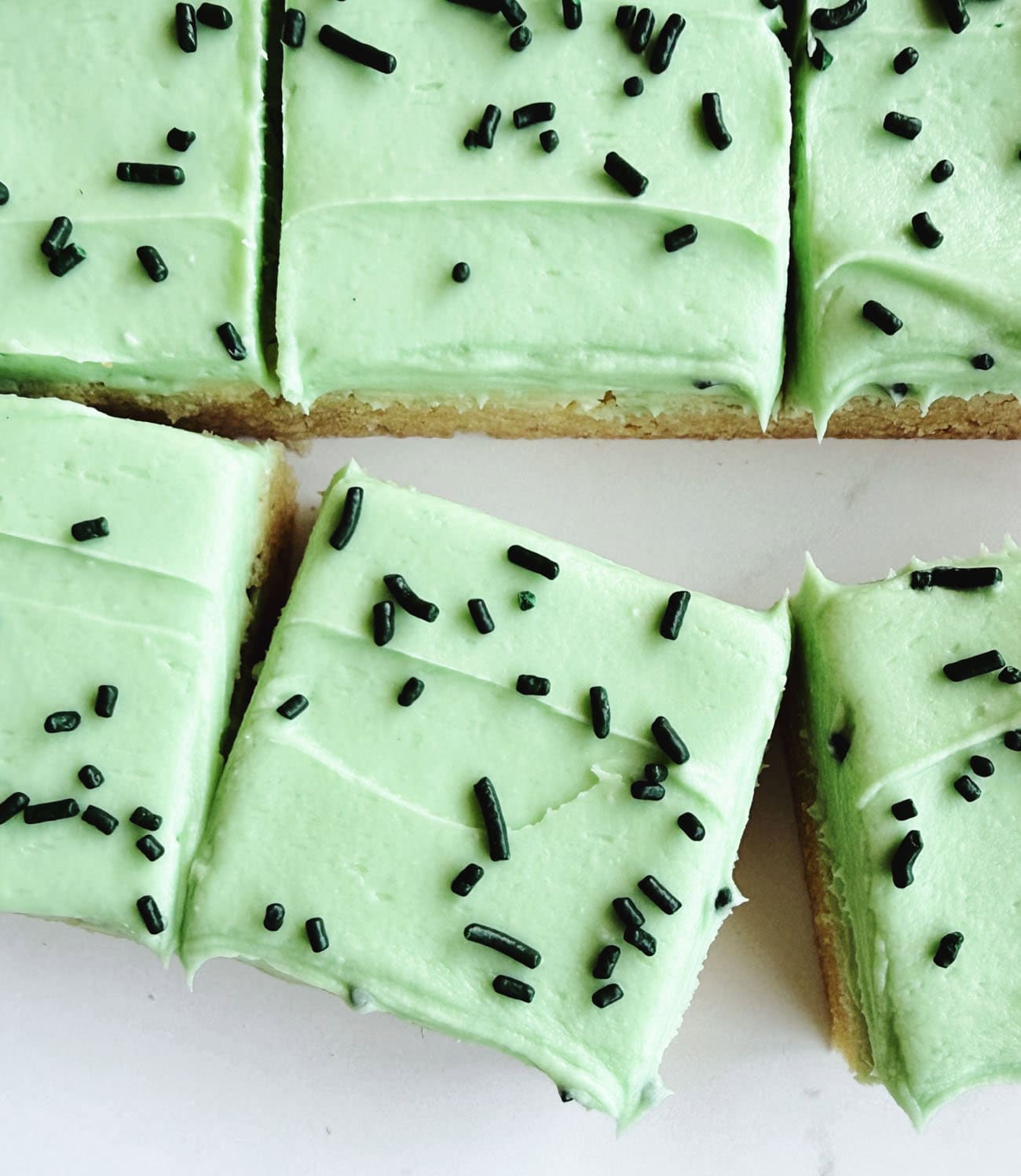 sugar cookie bars on plates