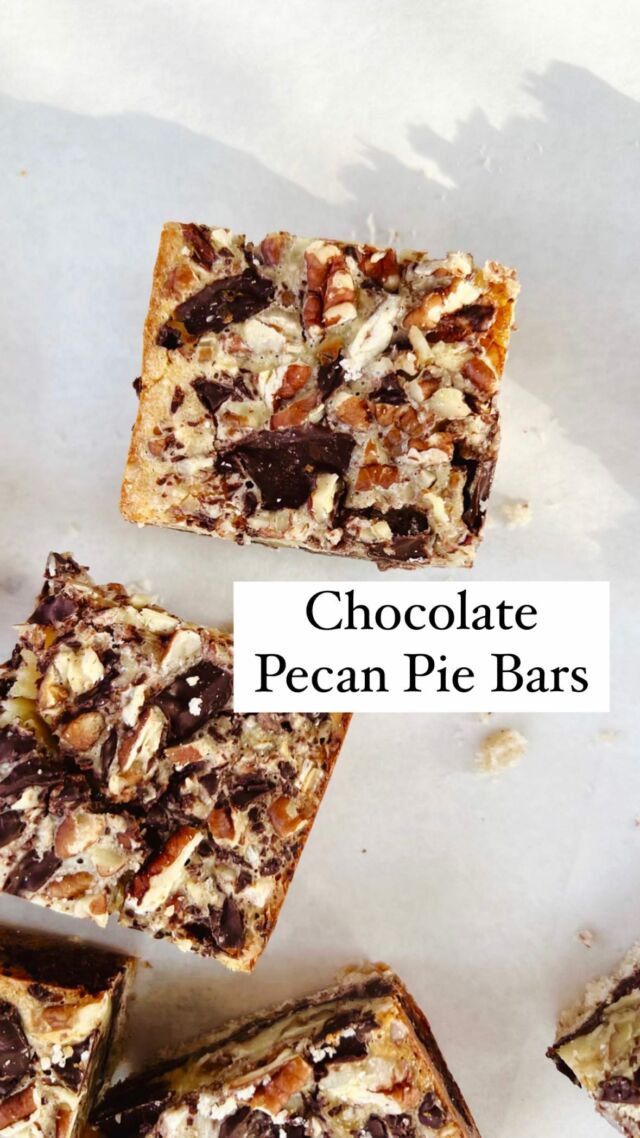 ⭐️ new recipe: Chocolate Pecan Pie Bars! When I asked what kind of pie is on your holiday tables in December, you had so many delicious suggestions. That’s where I found inspiration for these bars, which are easy to make and everything you love about pecan pie, with sweetened condensed milk poured over the top before baking and the addition of a rich chocolate layer. The simple pat-in-the-pan crust is made with @southchicagopacking All-Purpose lard for ultimate flakiness. ⁣
⁣
For five generations, South Chicago Packing has supplied restaurants with high-end shortenings and cooking fats, and now home cooks and bakers. You can now find their bakery and restaurant-quality specialty fats and shortenings on Amazon so the pie crusts and biscuits you make are flakier and fluffier than ever. Head on over to their Instagram page for more ideas.⁣
⁣
🥧 Find the link to the RECIPE in my profile!

_______________
#piebar #pecanpie #pecanpiebars #lard #pecan #pecanpies #bakingrecipe #bakingblog #chocolatepecanpie
