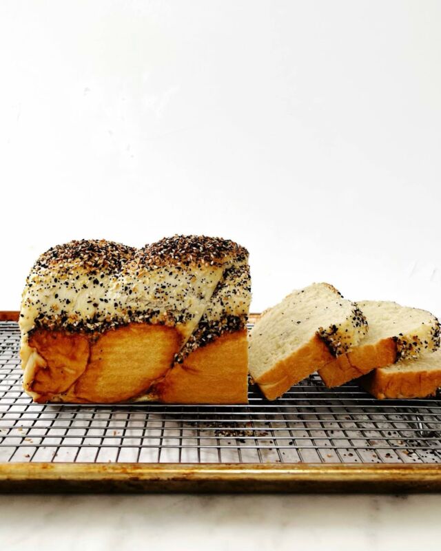 I made the Milk Bread from #100MorningTreats into a sandwich loaf and topped it with Everything Bagel Seasoning. Would recommend. 😍
